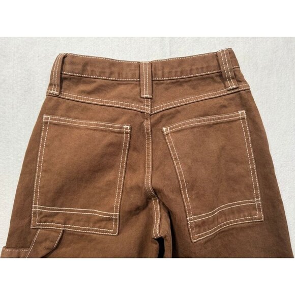 John Galt Brandy Melville High Rise Y2K Brown Carpenter Jeans Women's Small S - Picture 4 of 8